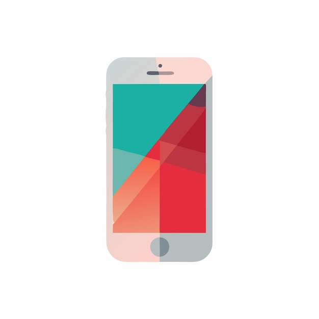 Vector smart mobile mockup on white background