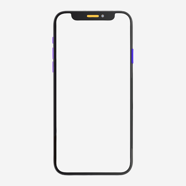 Vector smart mobile mockup on white background