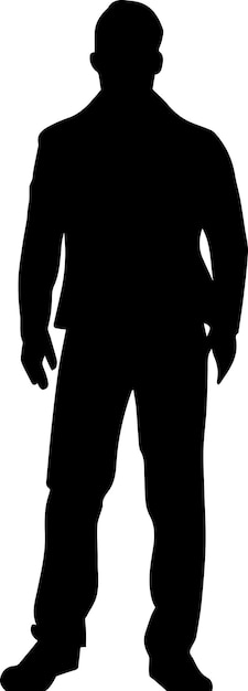 smart person vector silhouette