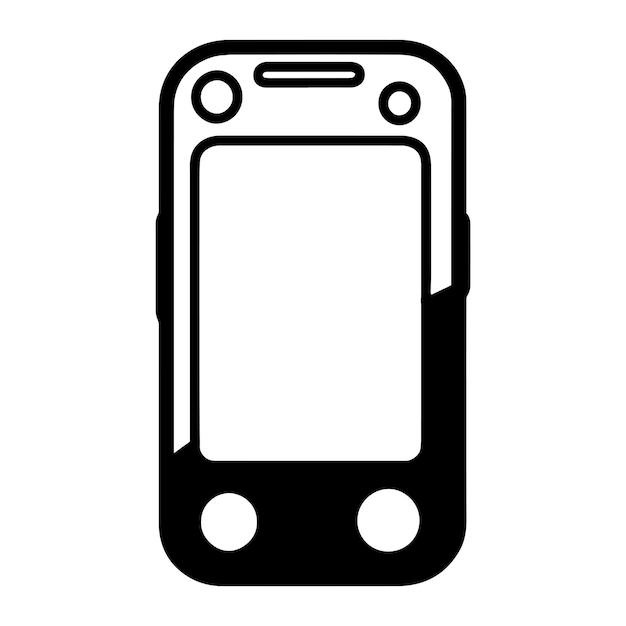 Smart phone in flat line art style