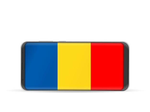 Smart phone Romania flag