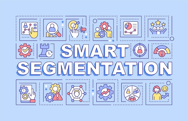 Smart segmentation word concepts blue banner