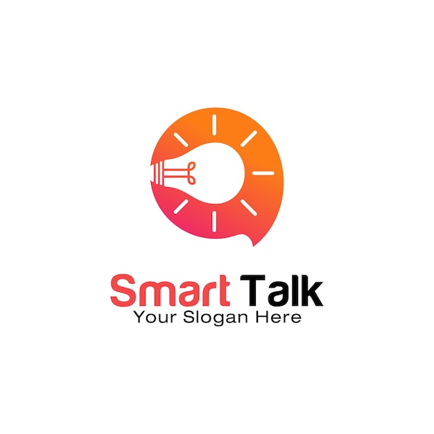 Smart Talk logo design template