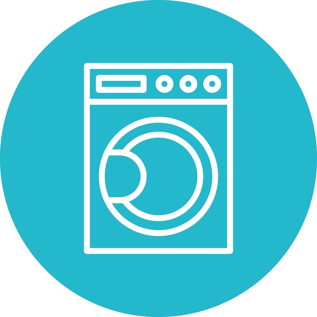 Smart Washing Machine vector icon illustration of Smart Home iconset