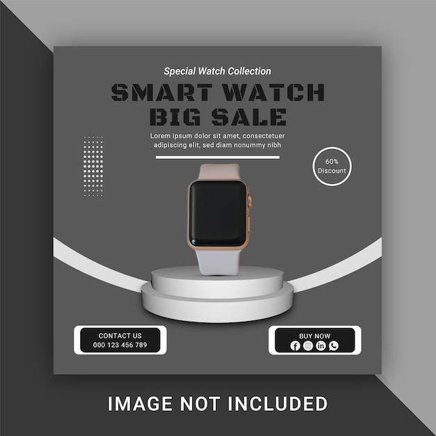 Smart Watch Big Sale social media and instagram post template