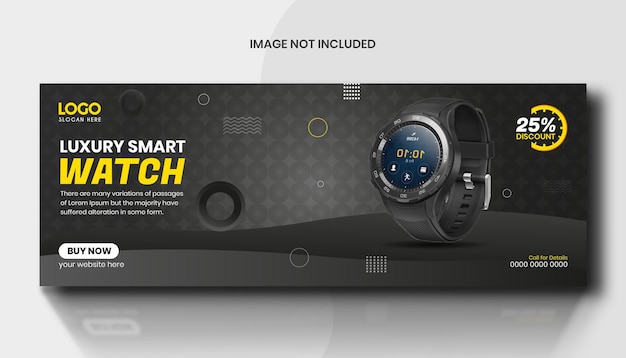 Smart watch brand promotional Facebook cover design