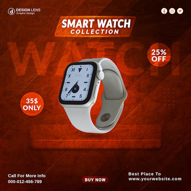 Smart Watch Collection Social Media Banner Instagram Post Template