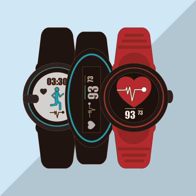 Vector smart watch design vector illustration