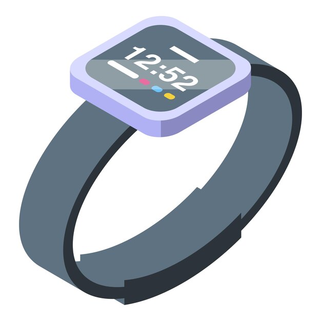 Vector smart watch icon isometric vector digital device health tracker