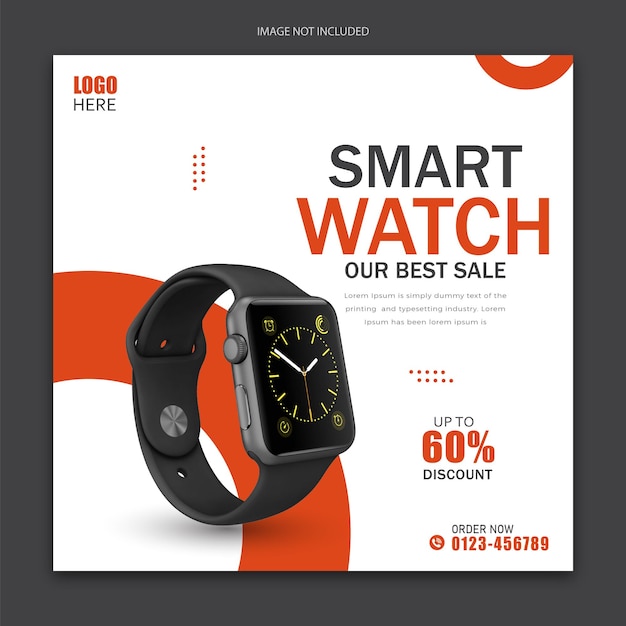 Smart watch product social media post banner