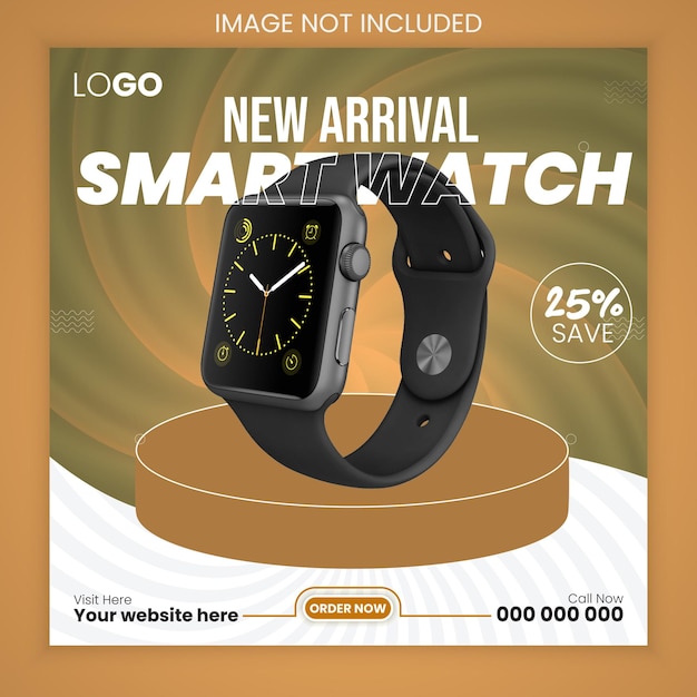 Smart Watch super sale social media post banner design template