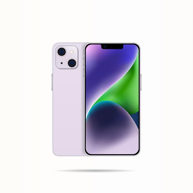 Smartphone Front and back view illustration. vector