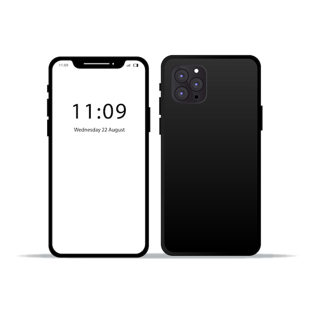 Smartphone front and back