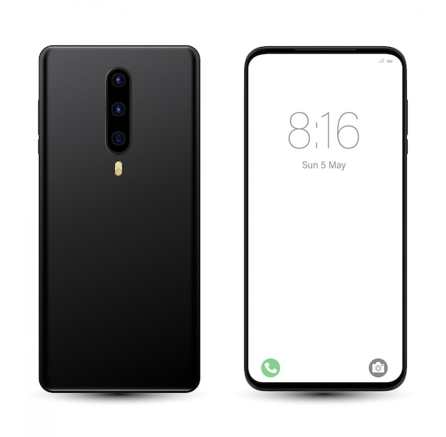 Smartphone front and behind