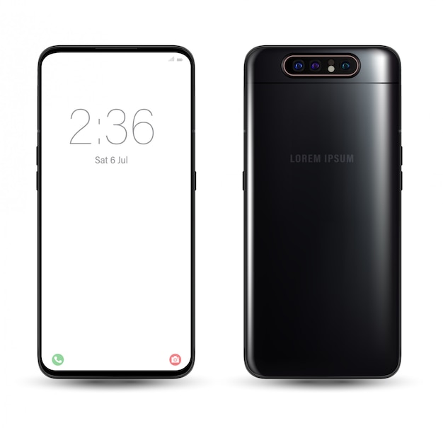 Smartphone front and behind