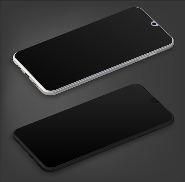 Smartphone front and behind