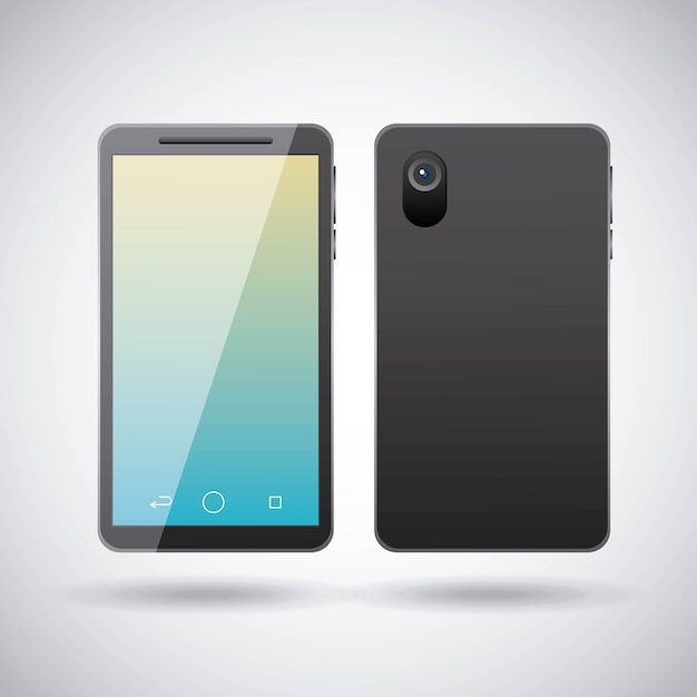 Smartphone gadget didigtal front and back view