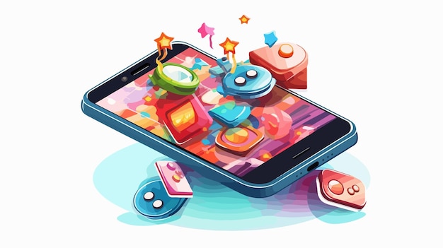 Vector smartphone game and business vector infographic design