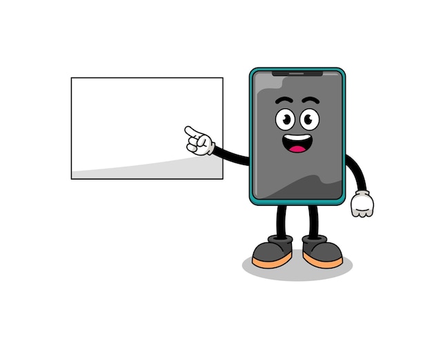 Smartphone illustration doing a presentation