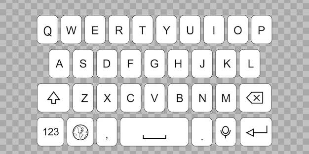 Vector smartphone keyboard