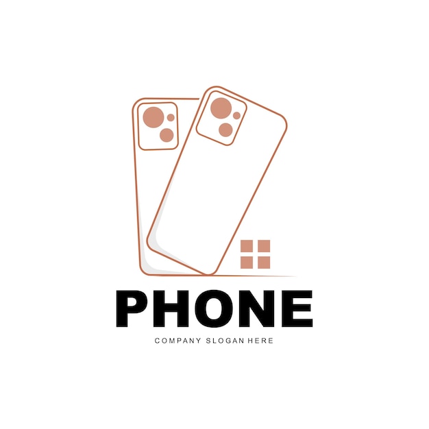 Smartphone Logo Communication Electronics Vector Modern Phone Design For Company Brand Symbol