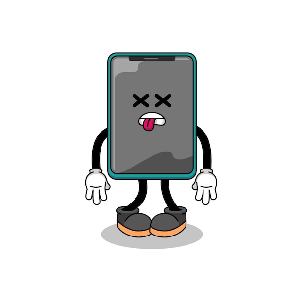 Smartphone mascot illustration is dead