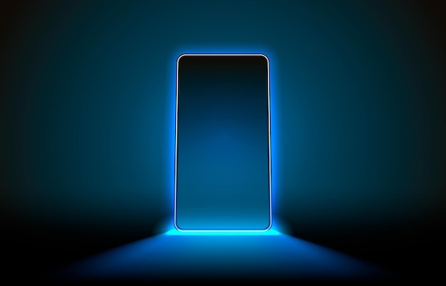 Smartphone mobile screen technology mobile display light Vector