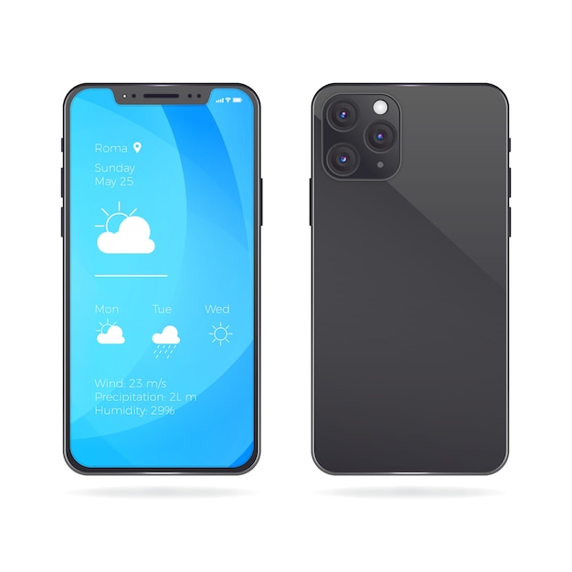 smartphone mock-up realistic design