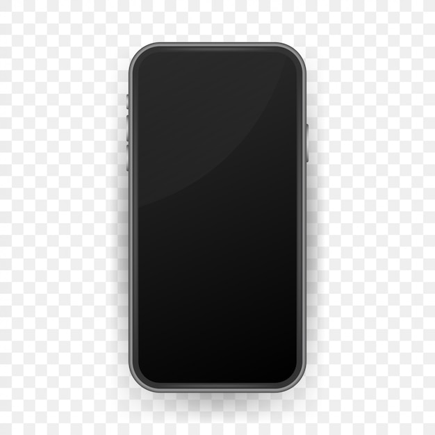 Smartphone mockup. Cellphone frame with blank display isolated