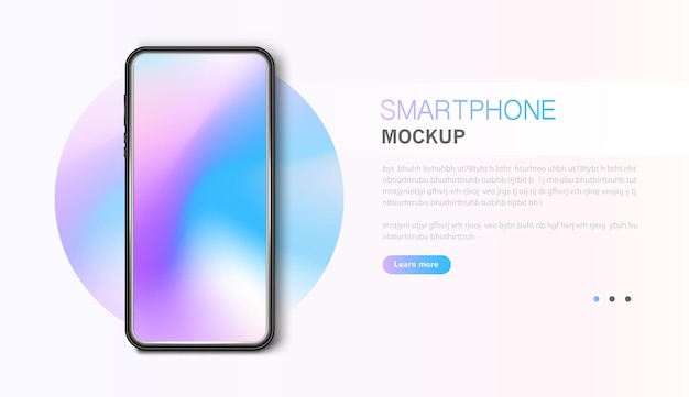 Smartphone mockup Device UI UX mockup for presentation modern template for infographics or presentation design Vector design