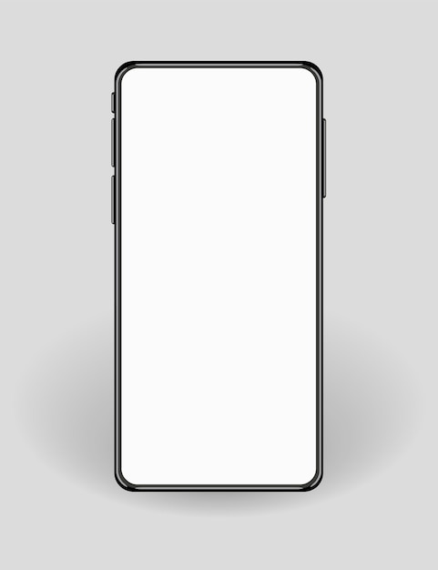 Smartphone mockup with blank screen Cellphone frame Realistic phone template for infographics or presentation