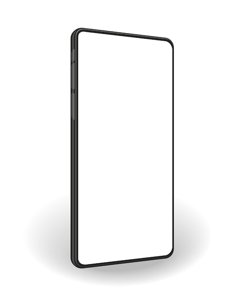 Smartphone mockup with blank screen Cellphone frame Realistic phone template for infographics or presentation