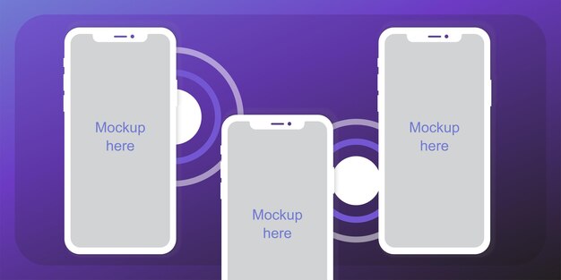 Smartphone mockup with blank screen frameless smartphone Ui UX design