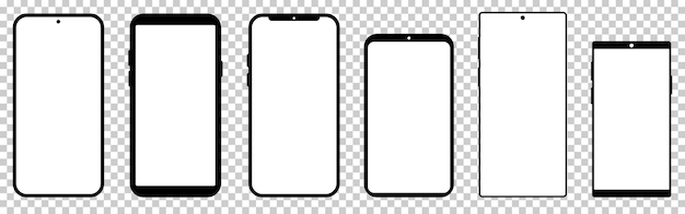 Smartphone mockup with blank screen