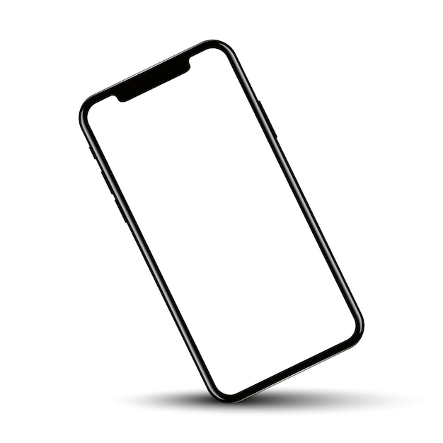 Smartphone rotated position with blank screen