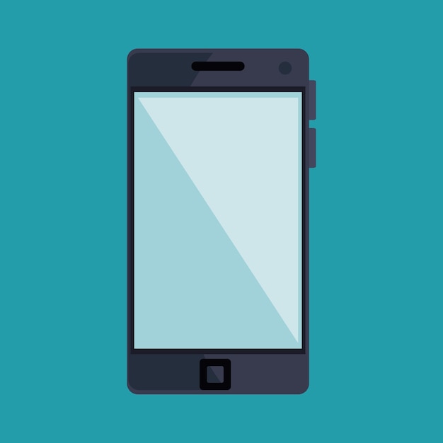 smartphone technology data flat icon 