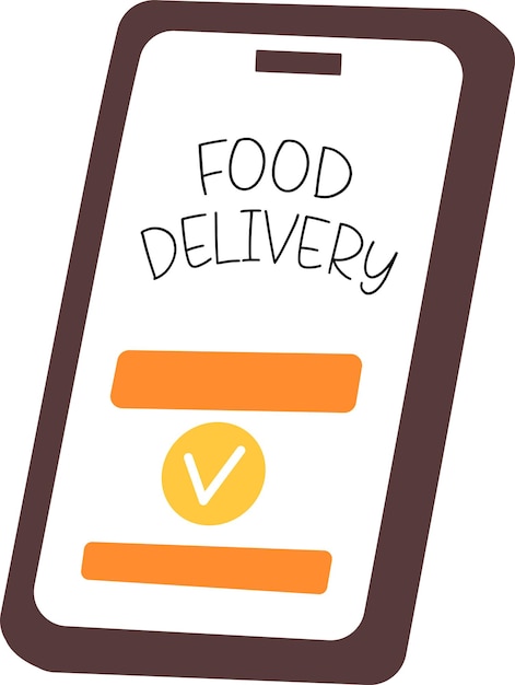 Smartphone With Food Delivery Application