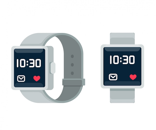 Vector smartwatch cartoon illustration