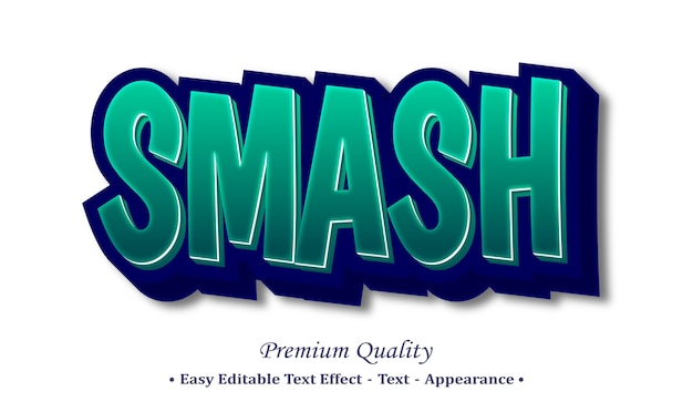 Smash 3d editable text style effect