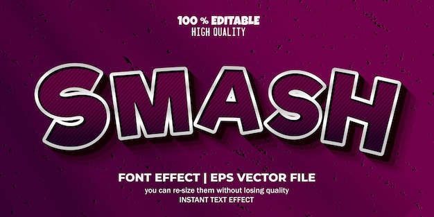 smash text effect