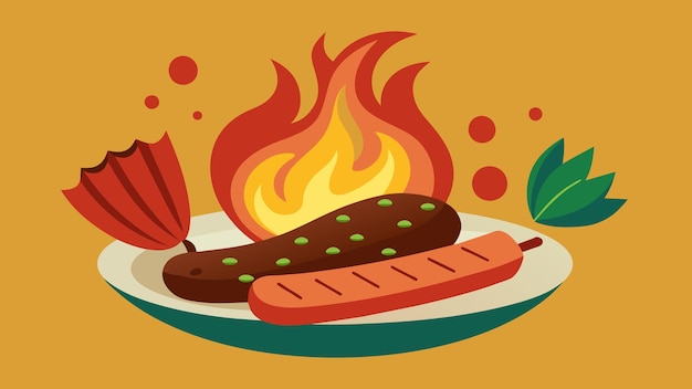 The smell of freshly grilled carne asada and churros wafting through the air vector illustration