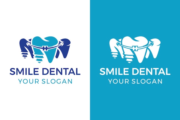 Smile Dental Logo Family Dental Logo Tooth Teeth Smile Dentist Logo Dental clinic Logotype concept icon