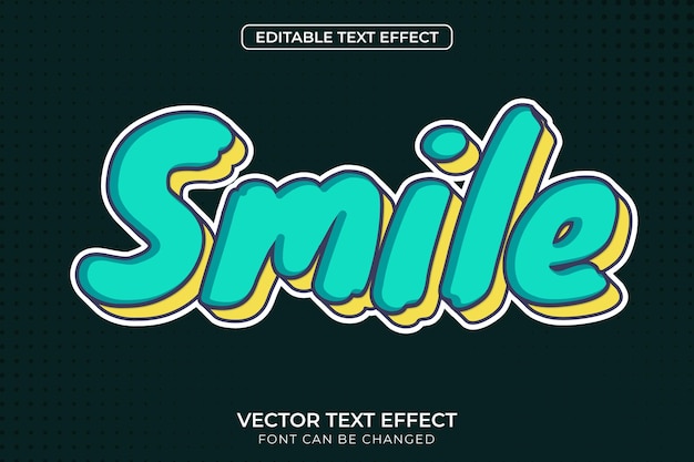 Smile editable Text effect