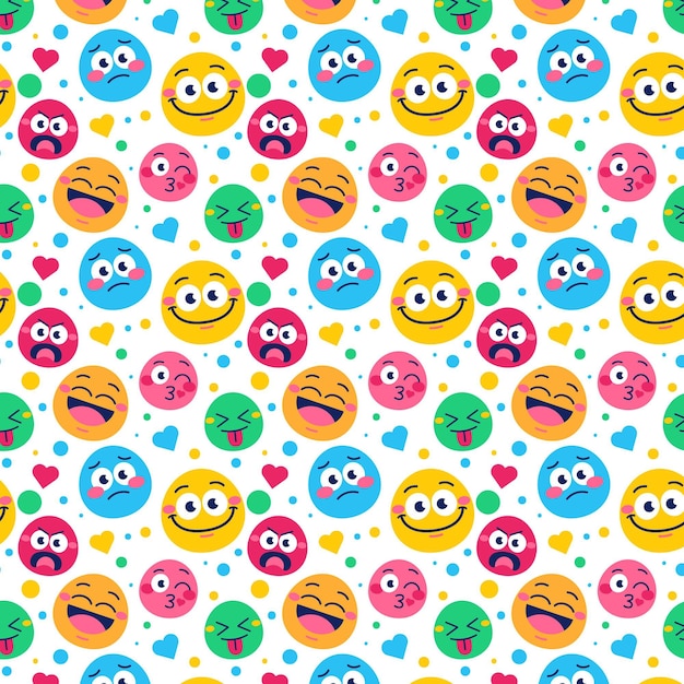 Smile emoticons pattern