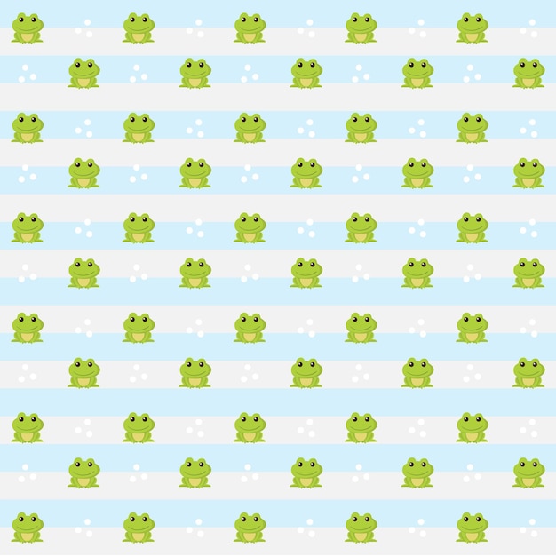 Vector smile frog pattern