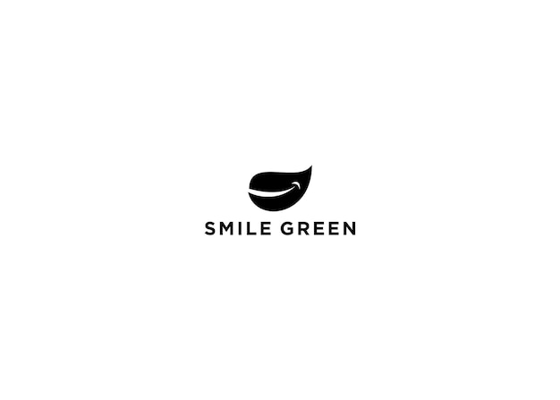 smile green logo design vector illustration