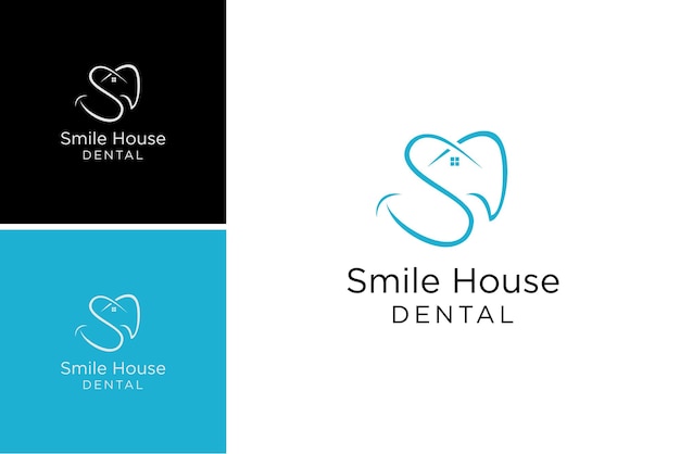 smile house dental logo design