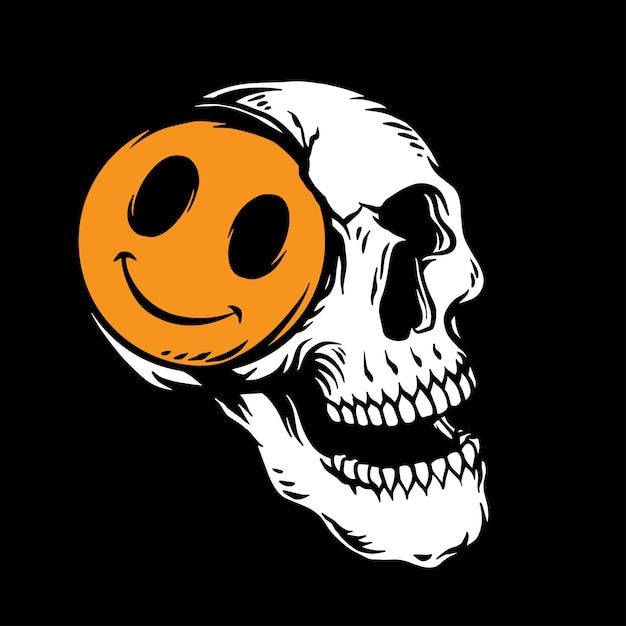 Smile skull vector art