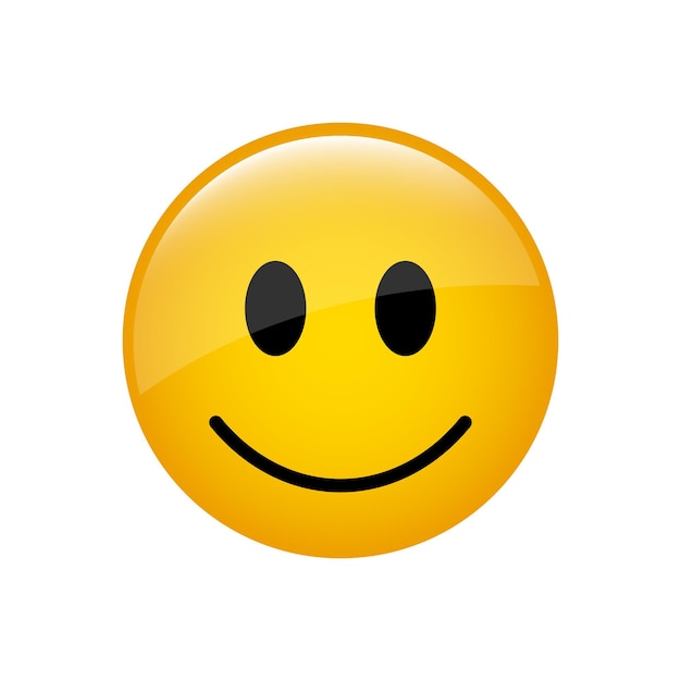 Smile vector face illustration. Yellow vector smilling face emoji character. Vector isolated element. EPS 10