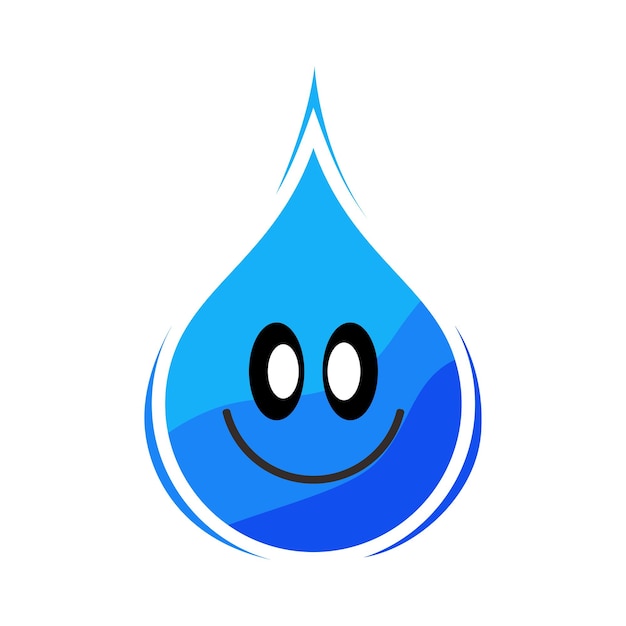 Smile water logo design vector